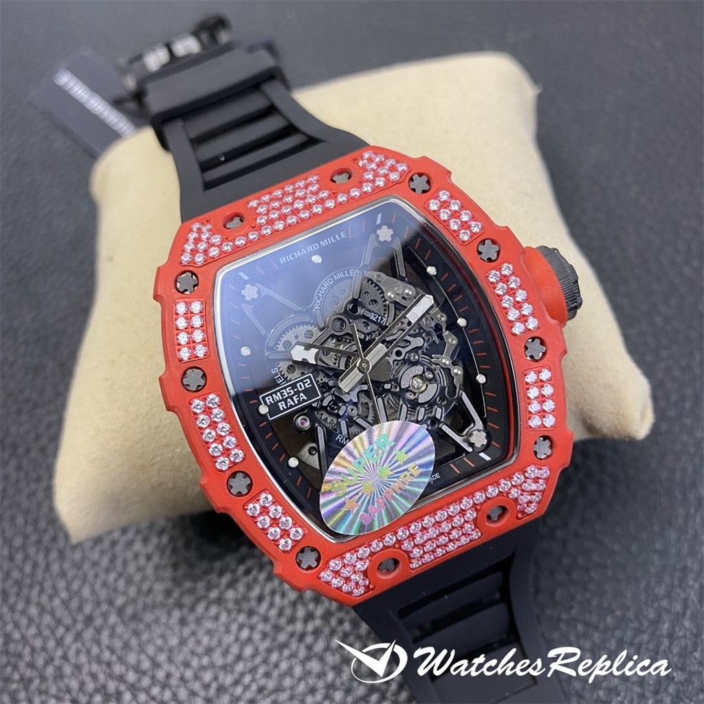 Hot Great Richard Mille RM035-02 kolfiber Gypsophila Klockor Kopior-1