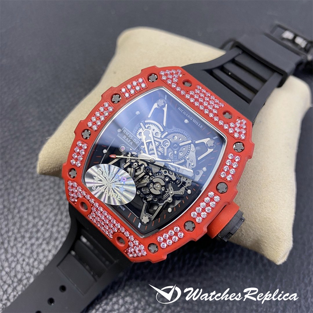 Hot Great Richard Mille RM035-02 kolfiber Gypsophila Klockor Kopior-2