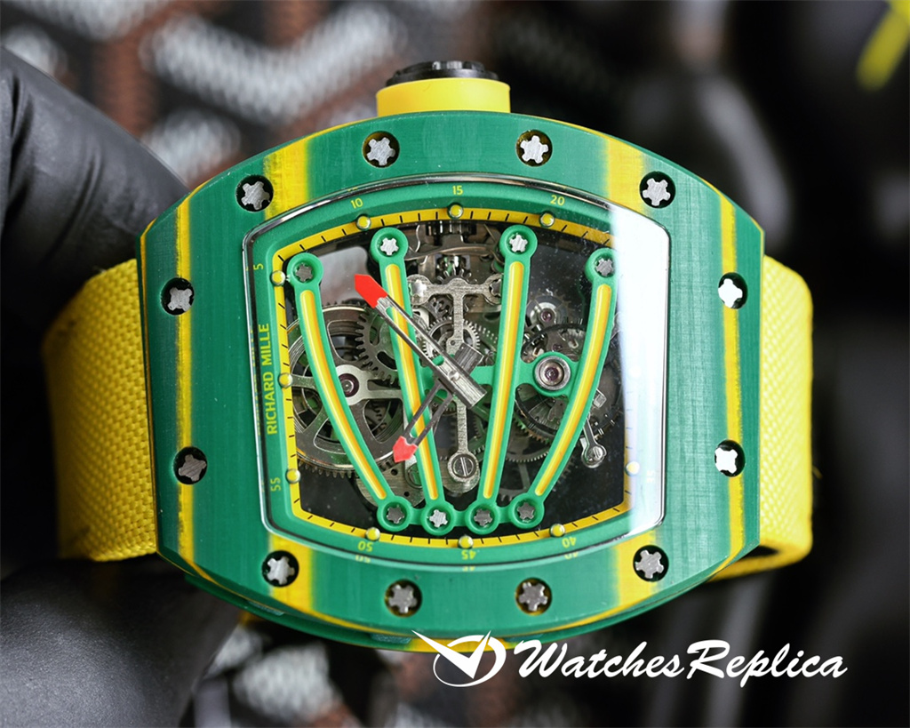 Designrabatt Richard Mille 59-01 Green Lizard Klockor Kopior-2